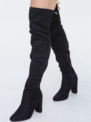 Over-the-knee Lace-up Boots