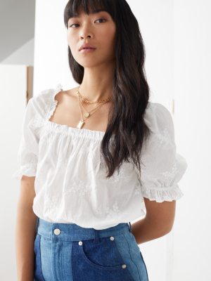 Frilled Puff Sleeve Blouse