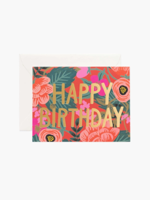 Happy Birthday On Poppies Card - Rp5