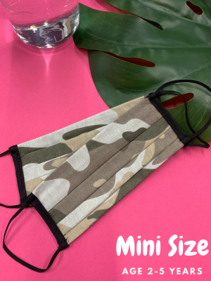 Mini Camouflage Face Covering Age 2-5 - 2 Pack