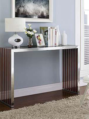 Field Wood Inlay Console Table