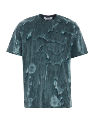 Msgm Watercolour Print T-shirt