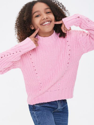 Girls Ribbed Mock Neck Sweater (kids)