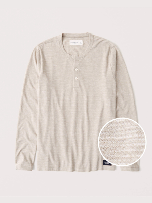 Long-sleeve Striped Henley