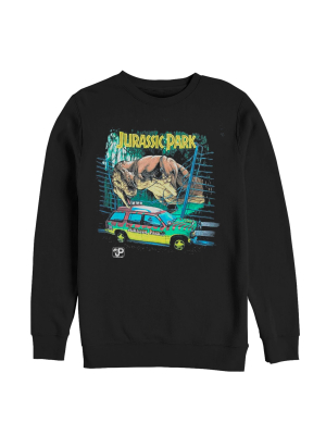 Men's Jurassic Park Car Chase Scene Sweatshirt