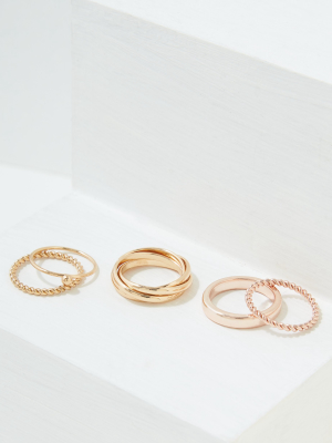 Aeo Gold Rings 5-pack