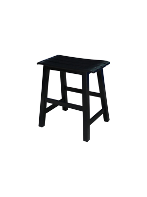 18" Slat Seat Counter Height Barstool - International Concepts