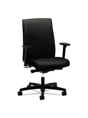 Hon Ignition Series Mid-back Work Chair Black Fabric Upholstery Iw104cu10