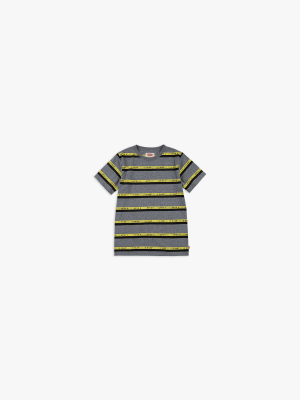 Little Boys (4-7) Striped Neon Graphic Tee Shirt