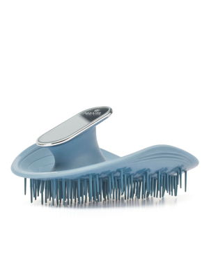 Blue Mirrored Manta Hair Brush