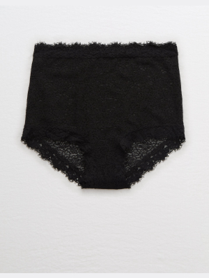 Aerie Eyelash Lace High Waisted Boybrief Underwear