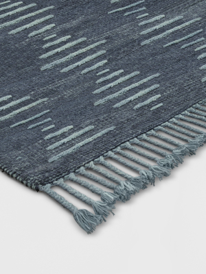 Indigo Modern Lines Overtufted Woven Area Rug - Project 62™