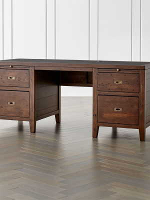 Morris Chocolate Brown Executive Desk