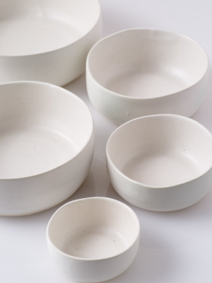 5-bowl Set In White