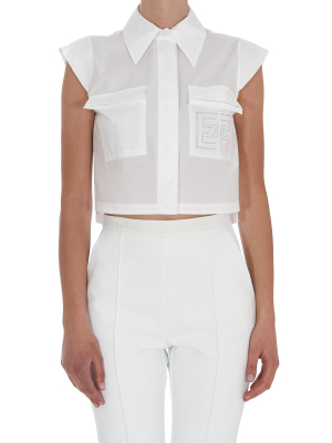 Elisabetta Franchi Cut-out Cropped Top