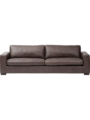 Paul Leather Sofa, Marseille Concrete