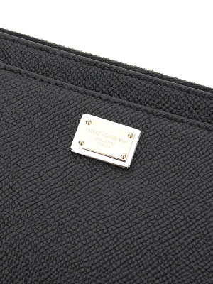 Dolce & Gabbana Logo Plaque Zipped Cardholder