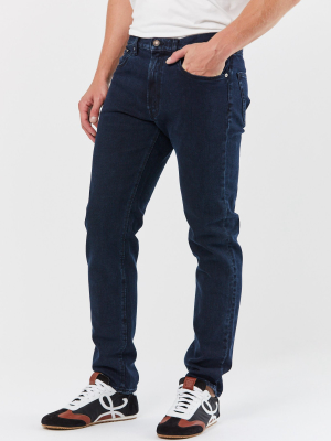 Blue Black Tapered Fit 5-pocket Jean