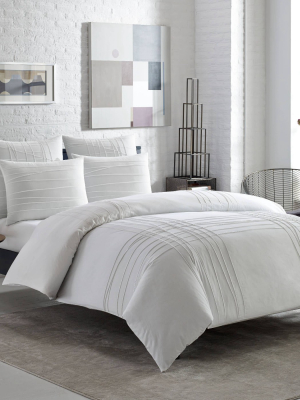 Variegated Pleats Comforter Set White - City Scene®