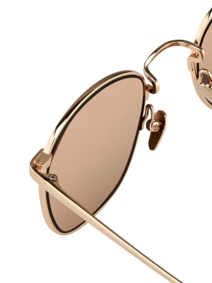 The Simon | Square Sunglasses In Rose Gold Frame (c3)