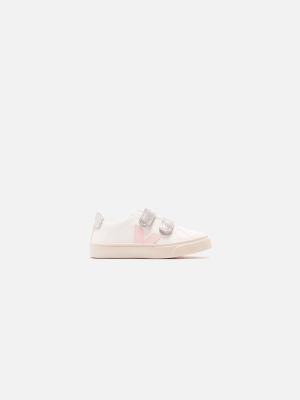 Veja Junior Esplar Velcro - White / Petale / Silver