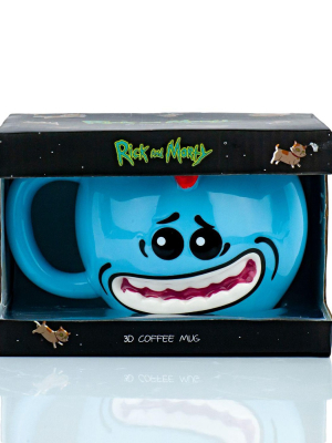 Just Funky Rick And Morty Meeseeks Molded Mug 16 Ounces