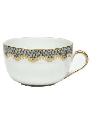 Fish Scale Canton Teacup, Gray