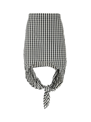 Burberry Tie Detail Mini Skirt