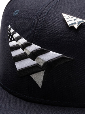 Paper Planes Navy Boy Crown Fitted - Navy/grey Undervisor