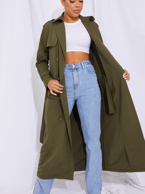 Khaki Oversized Trench Coat