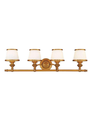 Milton 4 Light Bath Bracket Flemish Brass