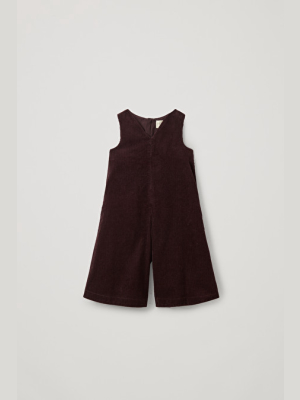 Sleeveless Corduroy Cotton Jumpsuit