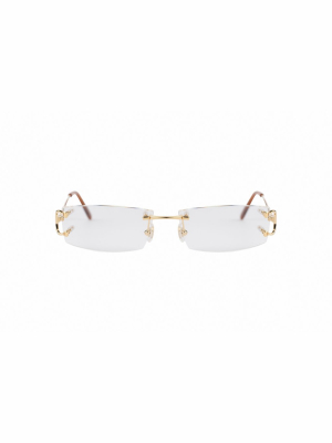 Cartier Rimless Rectangular Frame Glasses