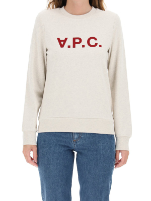 A.p.c. Viva Logo Flocked Sweatshirt