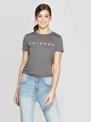 Women's Friends Table Short Sleeve Graphic T-shirt (juniors') - Gray