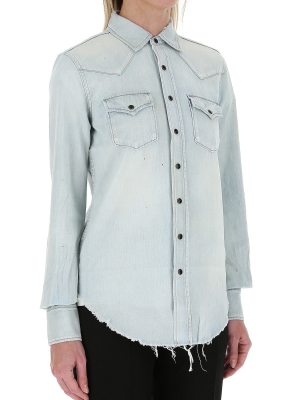 Saint Laurent Buttoned Denim Shirt