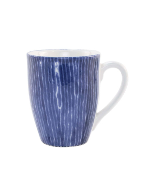 Vietri Viva Santorini Stripe Mug - Blue & White