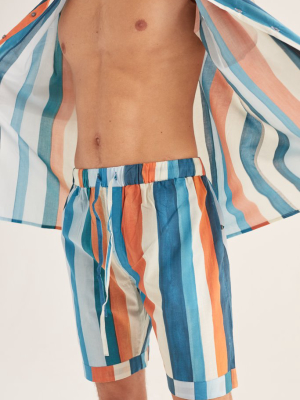 Men’s Pyjama Shorts Stripe Print Multi