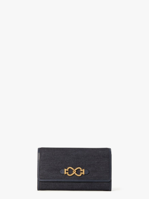 Toujours Denim Chain Clutch