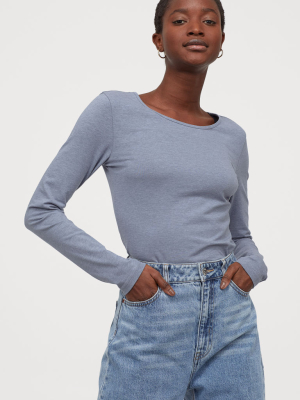 Long-sleeved Jersey Top