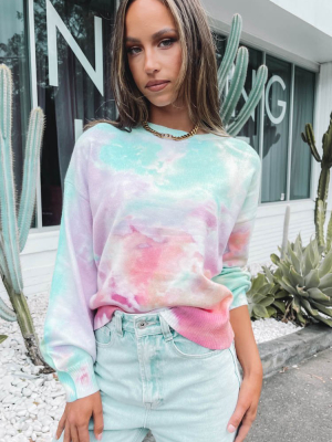 Monique Tie Dye Sweater Rainbow