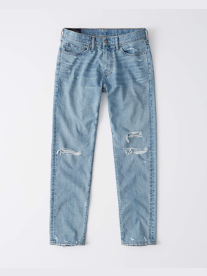 Ripped Skinny Taper Jeans