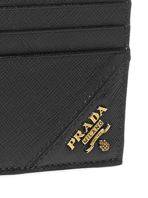 Prada Logo Plaque Cardholder