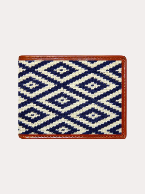 Smathers & Branson Gaucho Mini Needlepoint Bi-fold Wallet