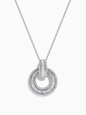 Effy Classique 14k White Gold Diamond Pendant, 0.91 Tcw