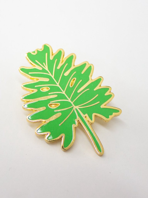 Monsterra Leaf Enamel Pin