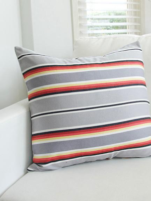 Grey Serape Stripes Accent Pillow Case - 20x20 (final Sale)