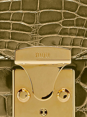 24k Gold Crocodile Mini Top Handle 2.0 Bag