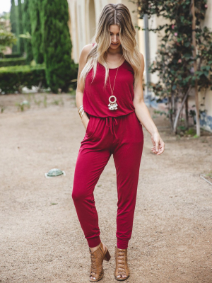 Leighton Lounge Jumpsuit - Red