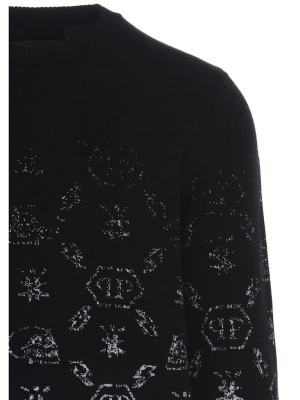 Philipp Plein Logo Intarsia Sweater